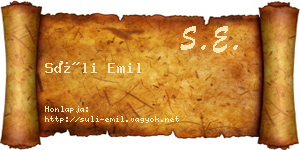Süli Emil névjegykártya