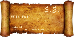 Süli Emil névjegykártya